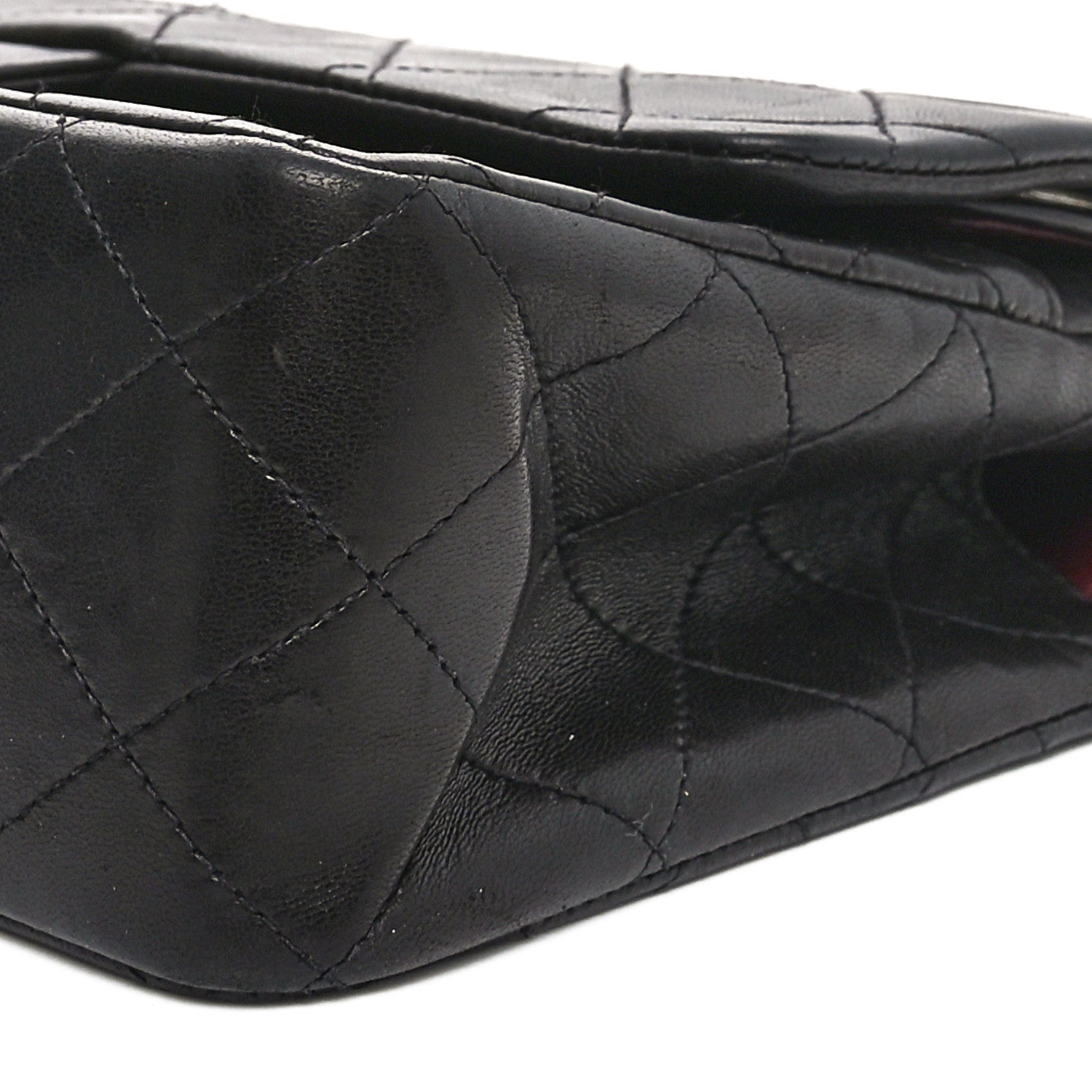 Chanel Lambskin Quilted Medium Double Flap Black 10 of 11