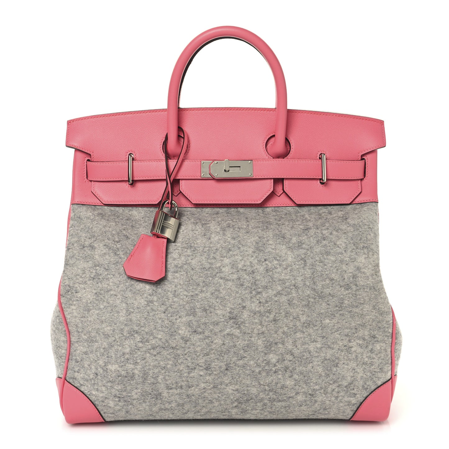 Evercolor Todoo Feutre HAC Birkin 40 Gris Clair Rose Azalee