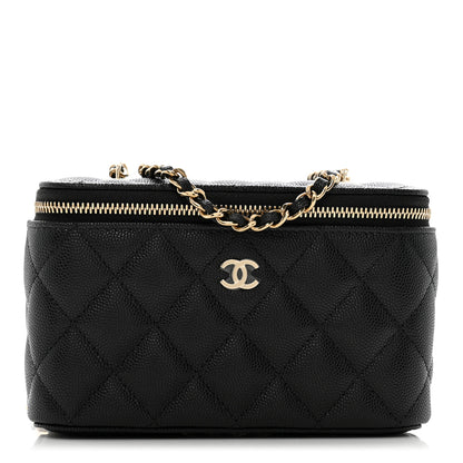 Chanel Caviar Quilted Small Vanity Case With Chain Black 1 of 10