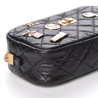 Chanel Aged Calfskin Quilted Mini Lucky Charm Reissue Camera Case Black 8 of 11