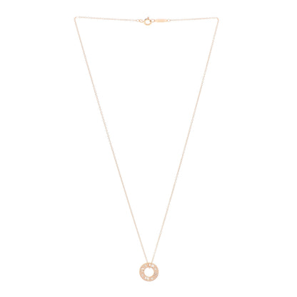 Tiffany 18K Rose Gold Diamond Atlas Pierced Pendant Necklace 3 of 6