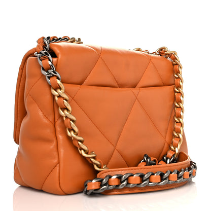 Chanel Lambskin Quilted Medium Chanel 19 Flap Light Brown 2 of 10