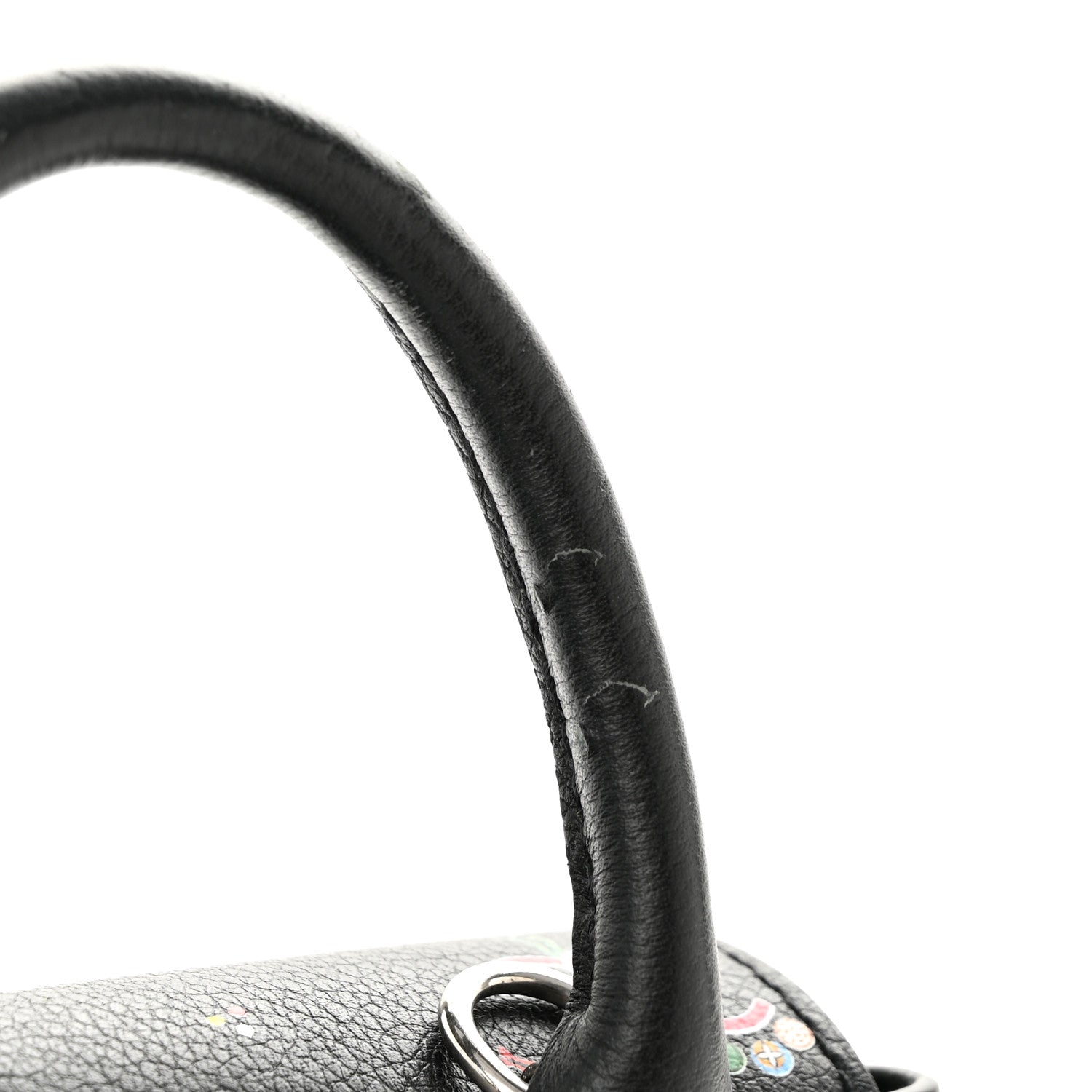 Louis Vuitton Calfskin Flower Lockme Mini Backpack Black Multicolor 12 of 14