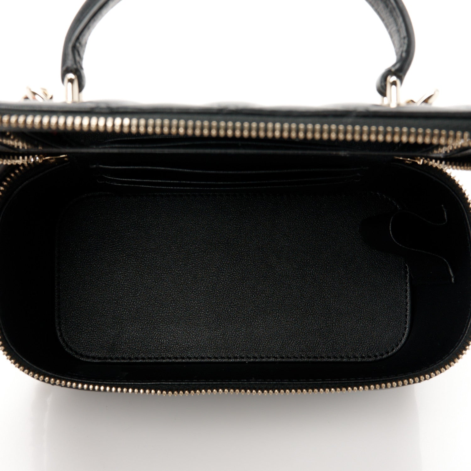 Chanel Lambskin Quilted Small Top Handle Vanity Case With Chain Black 5 of 12