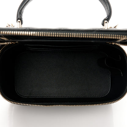 Chanel Lambskin Quilted Small Top Handle Vanity Case With Chain Black 5 of 12
