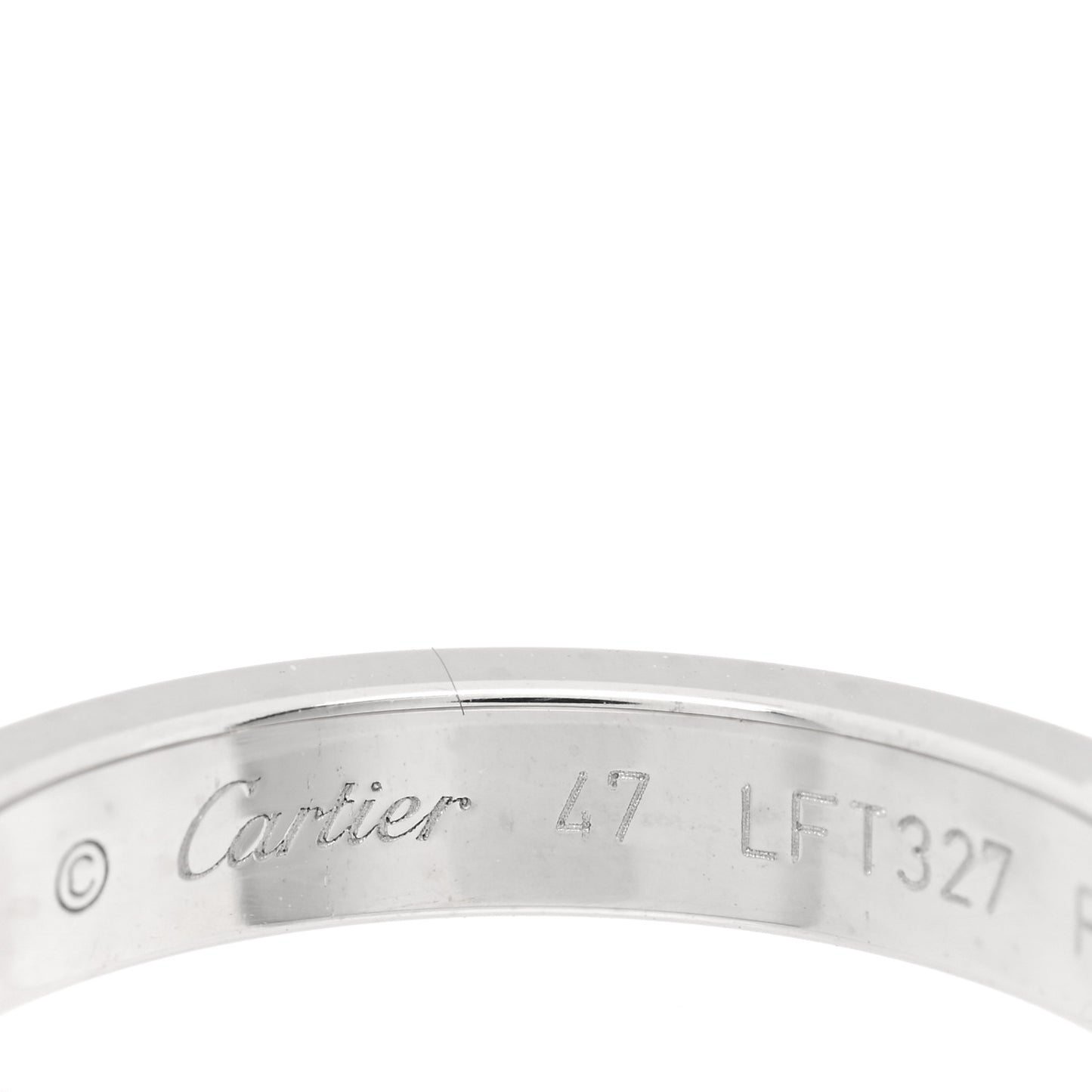 Platinum Diamond 3mm C De Cartier Wedding Band Ring 47 4