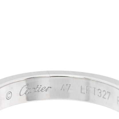 Cartier Platinum Diamond 3mm C De Cartier Wedding Band Ring 47 4 4 of 4