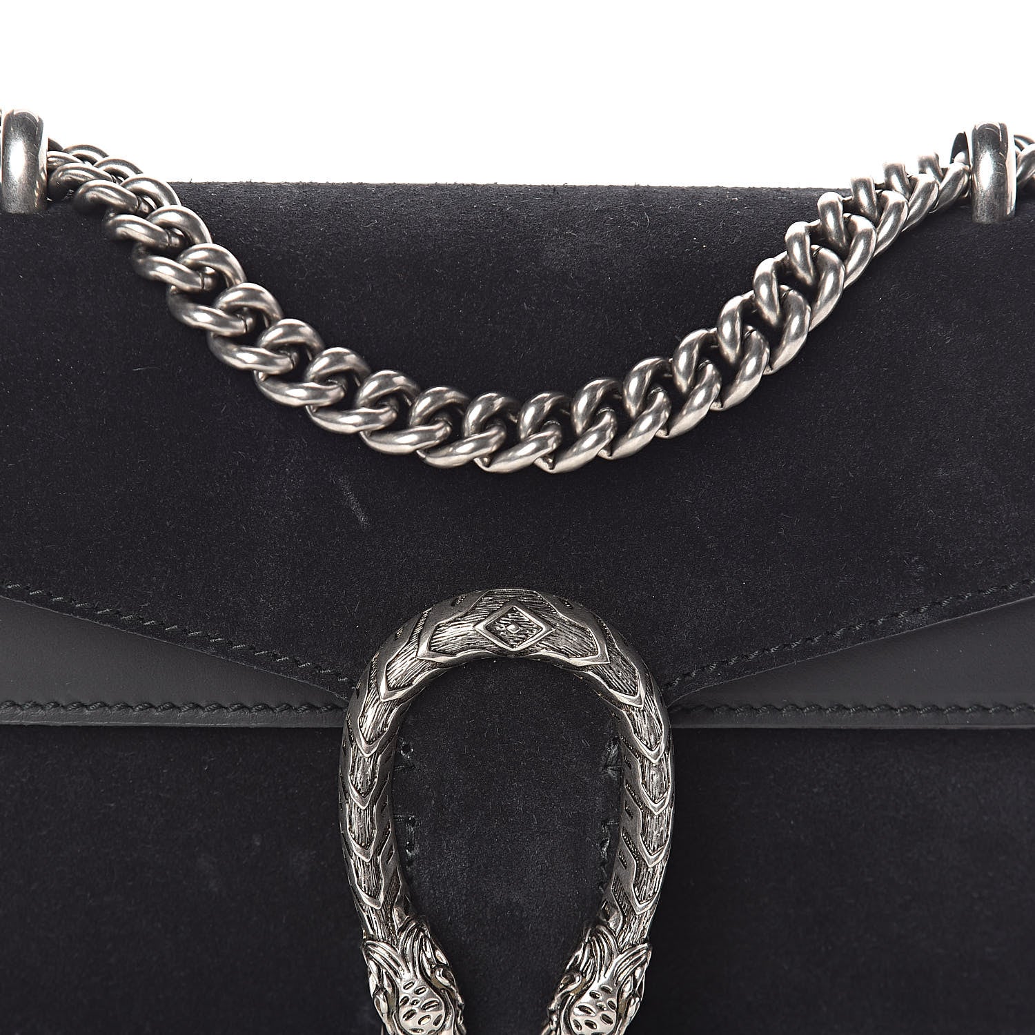 Gucci Suede Mini Dionysus Shoulder Bag Black 7 of 9