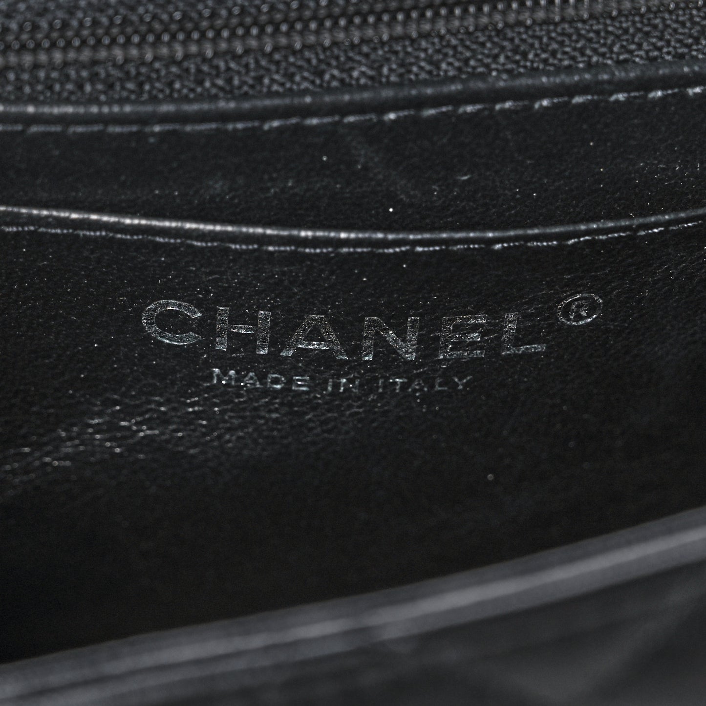 Lambskin Quilted Mini Square Flap Black