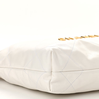 Chanel Shiny Calfskin Quilted Small Chanel 22 White 10 of 11