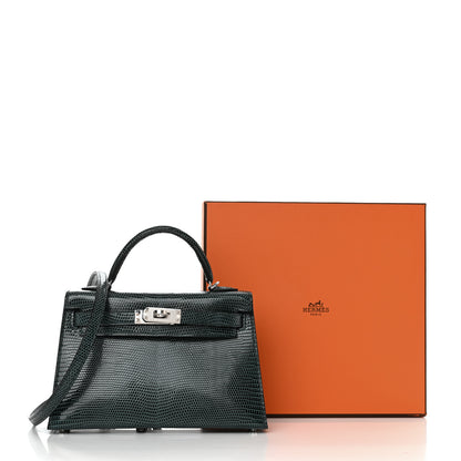 Hermes Shiny Lizard Mini Kelly Sellier 20 Vert Cypress 11 of 11
