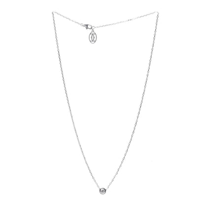 Cartier 18K White Gold Diamond LM D'Amour Pendant Necklace 3 of 5