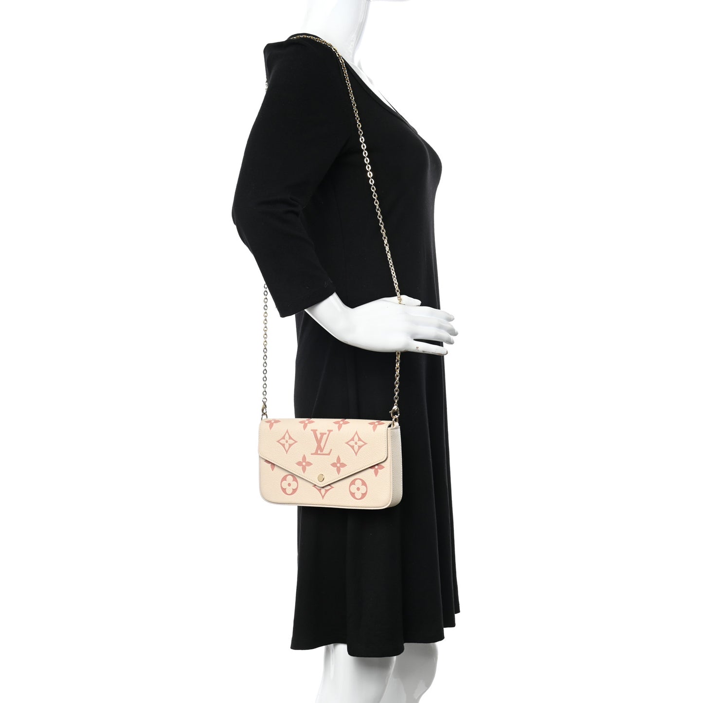 Empreinte Monogram Giant By The Pool Felicie Pochette Chain Wallet Creme Rose Trianon