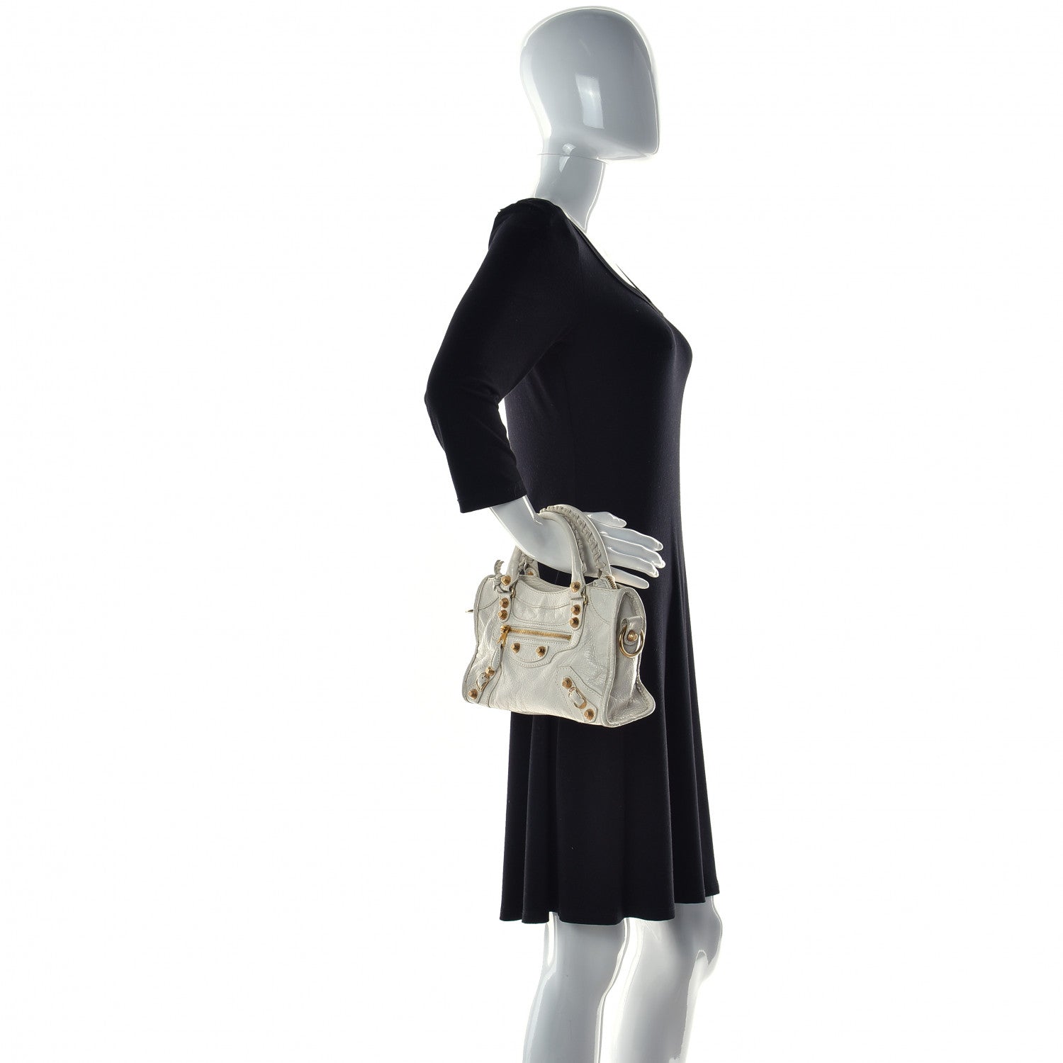 Balenciaga Agneau Giant 12 Gold Hardware Mini City Ivory 2 of 27