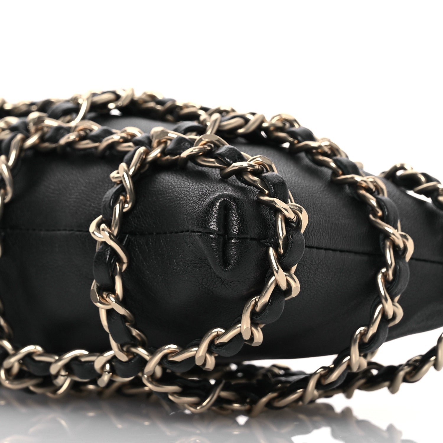 Chanel Lambskin Tech Me Out Clutch With Chain Black 10 of 13
