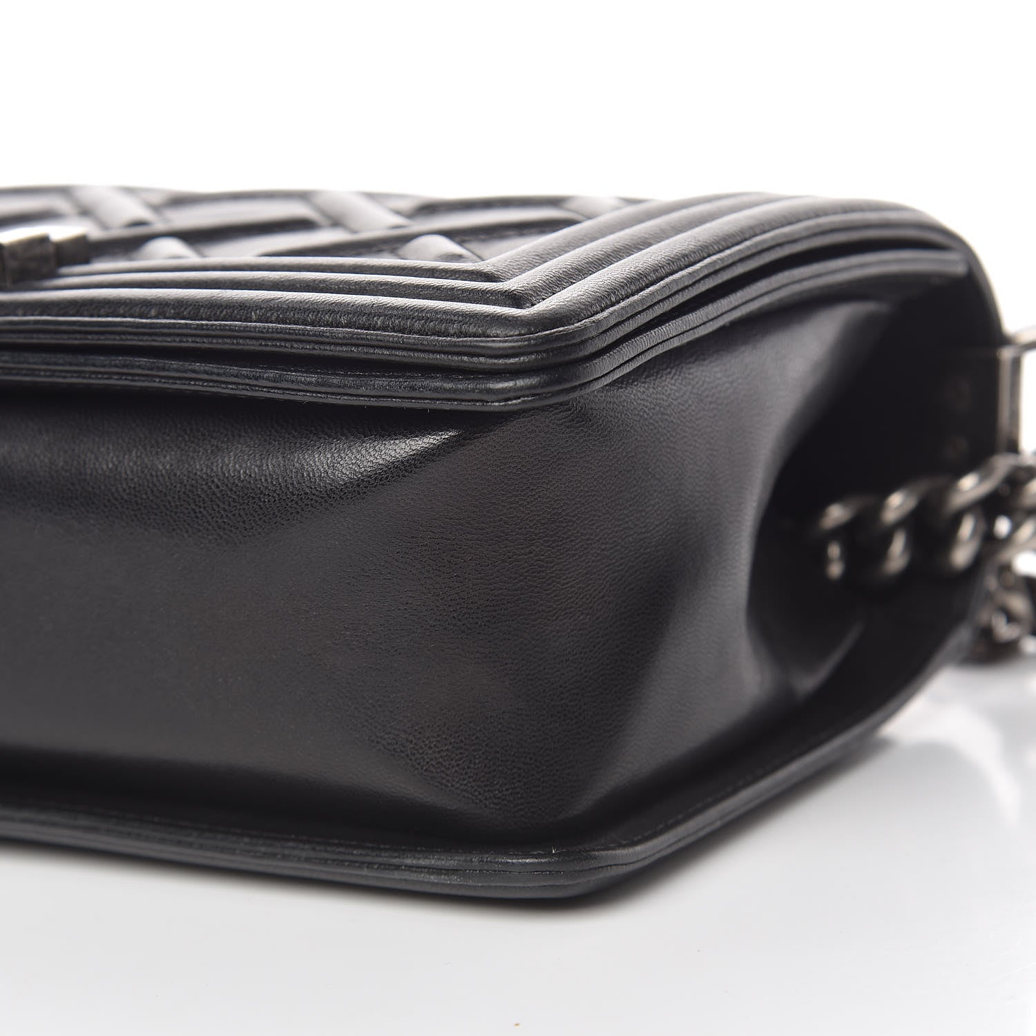 Chanel Lambskin Stitched Medium Boy Flap Black 10 of 24