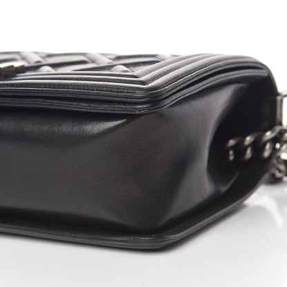 Chanel Lambskin Stitched Medium Boy Flap Black 10 of 24