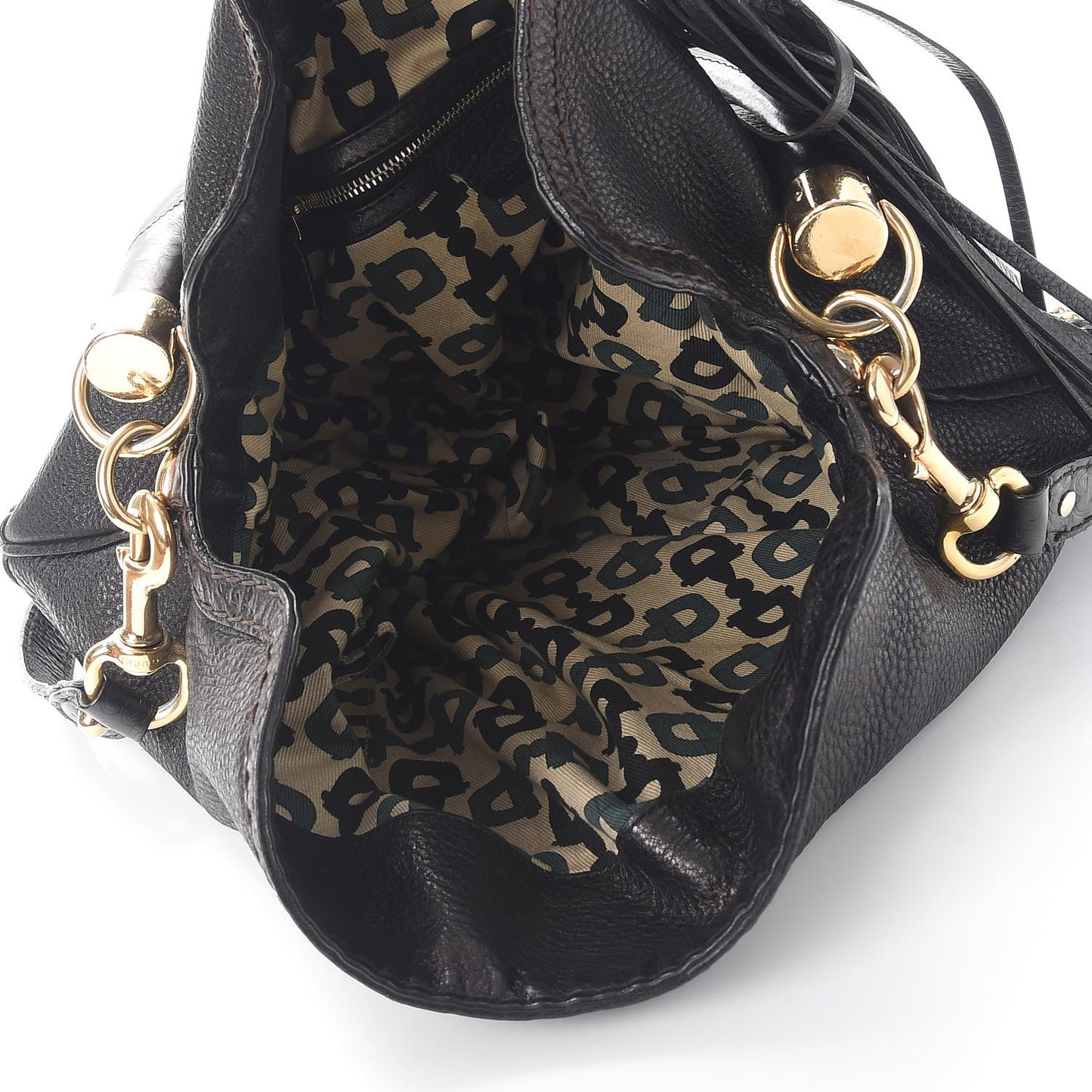 Guccissima Medium Indy Top Handle Hobo Black