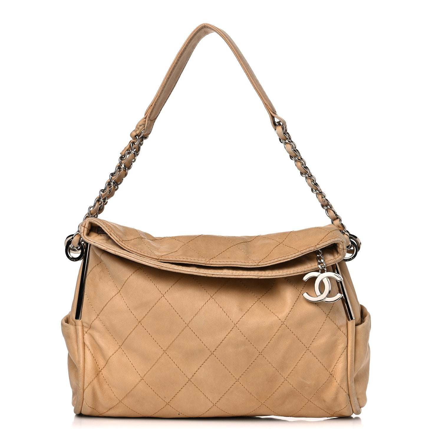 Chanel Lambskin Stitched Medium Ultimate Soft Tote Beige 1 of 19