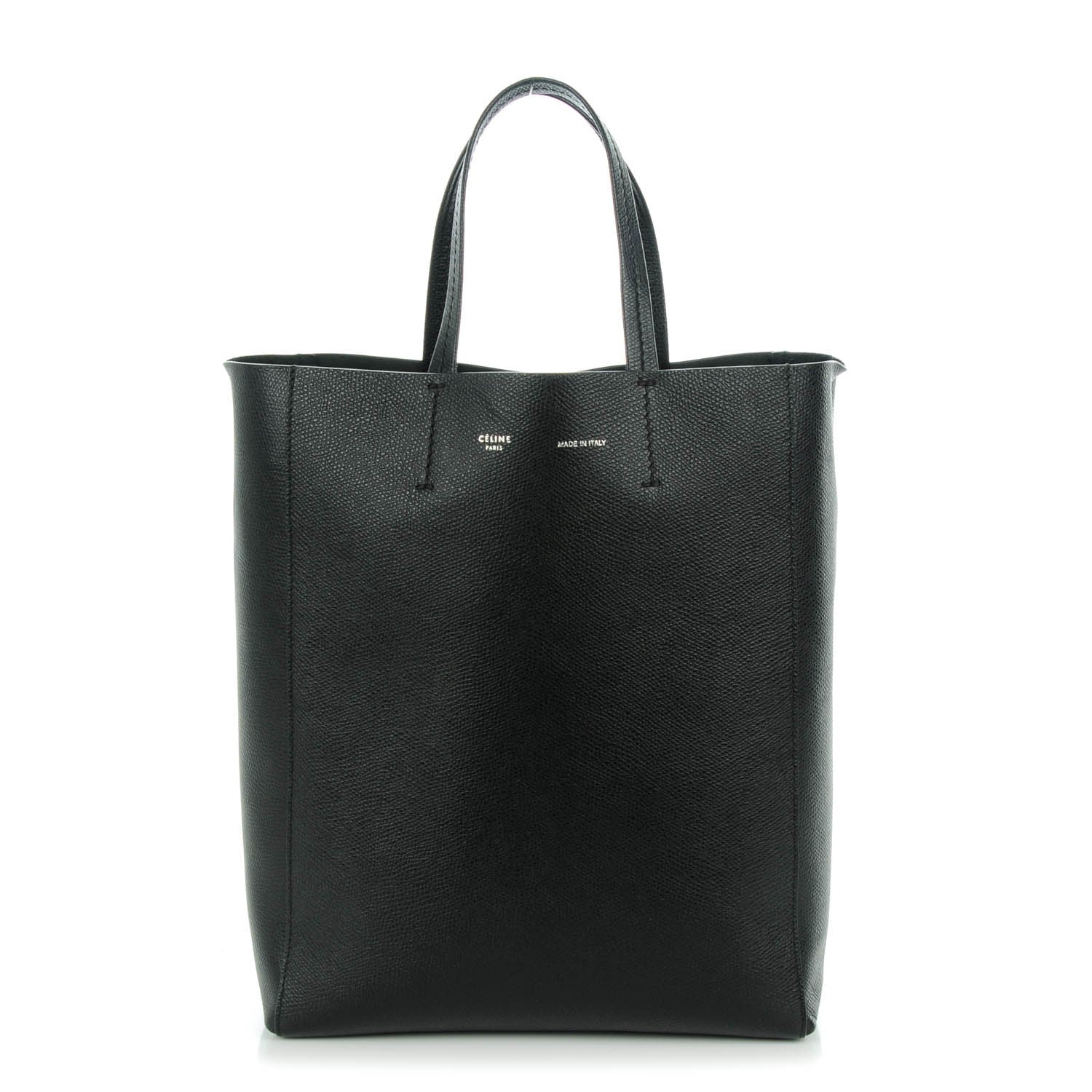 Celine Grained Calfskin Small Vertical Cabas Black 1 of 8