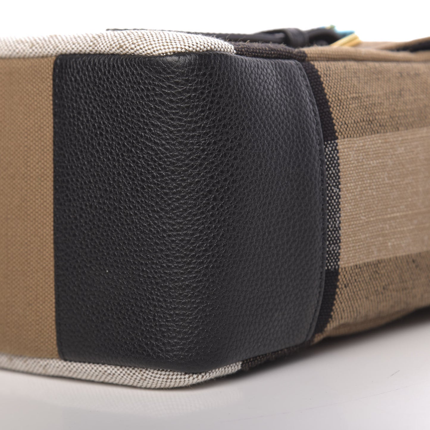 Canvas Mega Check Large Baildon Messenger Bag Black