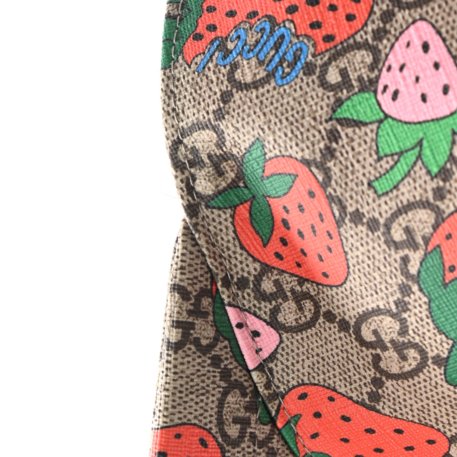 Gucci GG Supreme Monogram Strawberry Baseball Hat L Beige 8 of 8