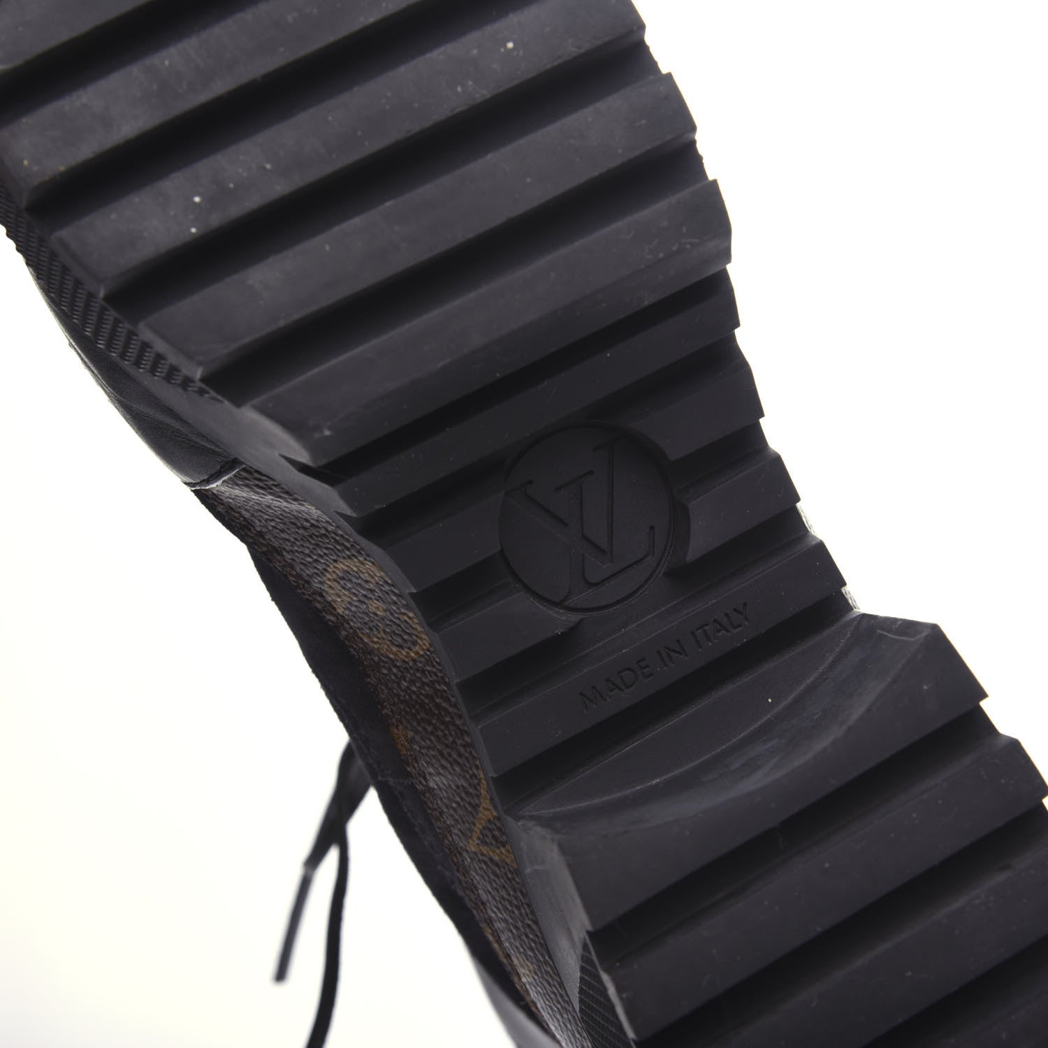 Louis Vuitton Suede Calfskin Monogram Laureate Platform Desert Boots 40 Black 8 of 10