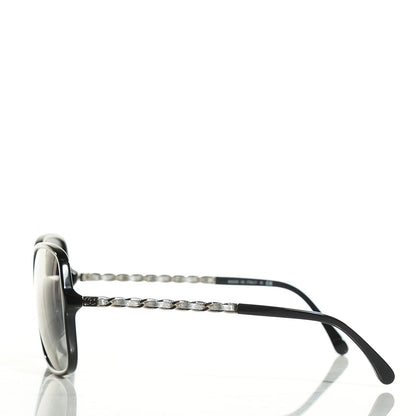 Chanel Acetate Lambskin Chain Square Sunglasses 5210-Q Black 3 of 6