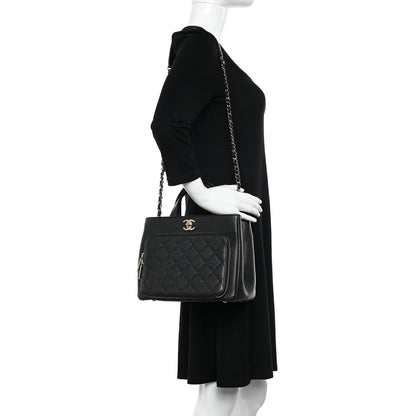 Chanel Caviar Quilted Small Business Affinity Shopping Bag Black 2 of 11