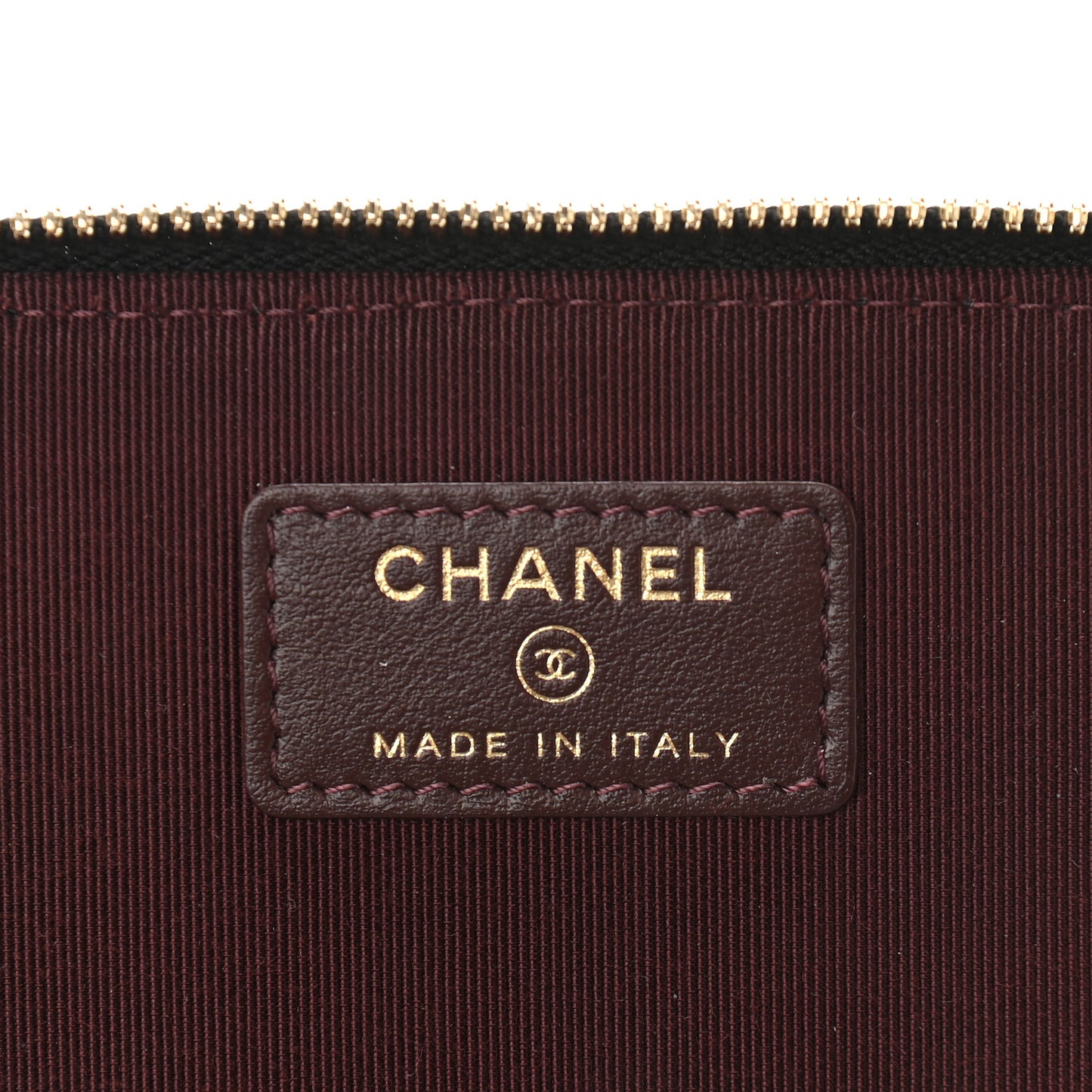 Caviar Quilted Small Vanity Case With Chain Black