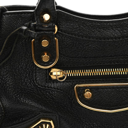 Balenciaga Chevre Gold Metallic Edge Hardware Mini City Black 12 of 12