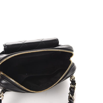 Chanel Lambskin Quilted Waist Bag Black 6 of 12