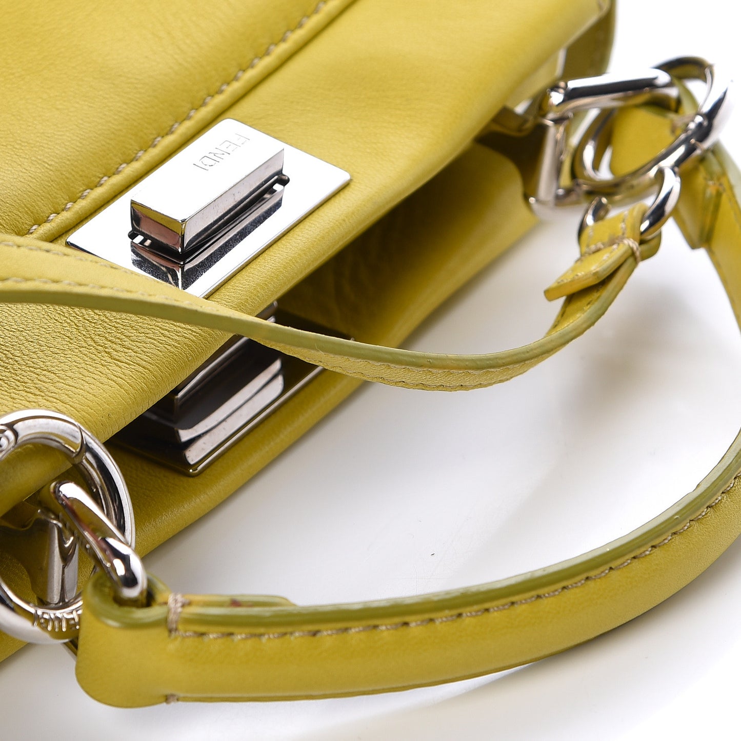 Nappa Mini Peekaboo Iconic Satchel Lime