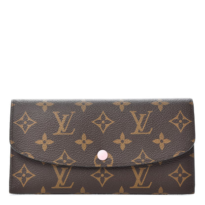 Louis Vuitton Monogram Emilie Wallet Rose Ballerine 1 of 7