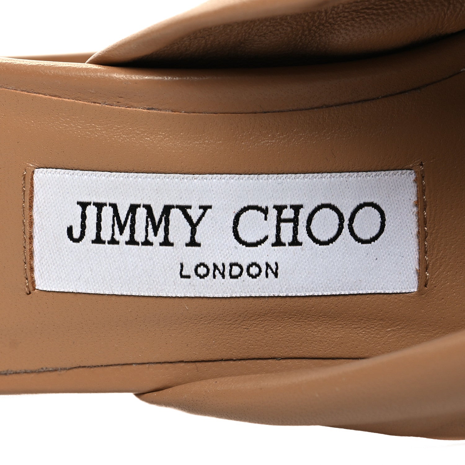 Jimmy Choo Nappa Avenue 85 Mules 37.5 Biscuit 7 of 9