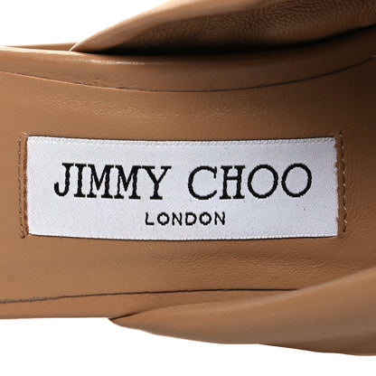 Jimmy Choo Nappa Avenue 85 Mules 37.5 Biscuit 7 of 9