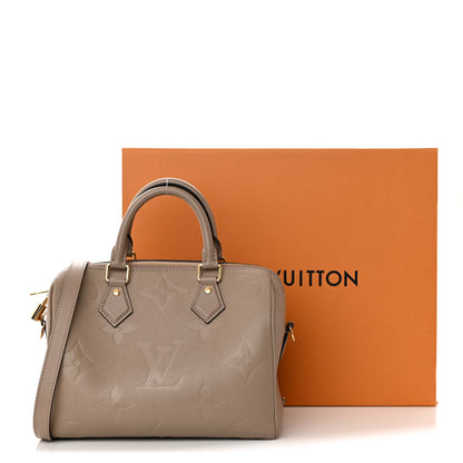 Louis Vuitton Empreinte Monogram Giant Speedy Bandouliere 25 Tourterelle 17 of 17