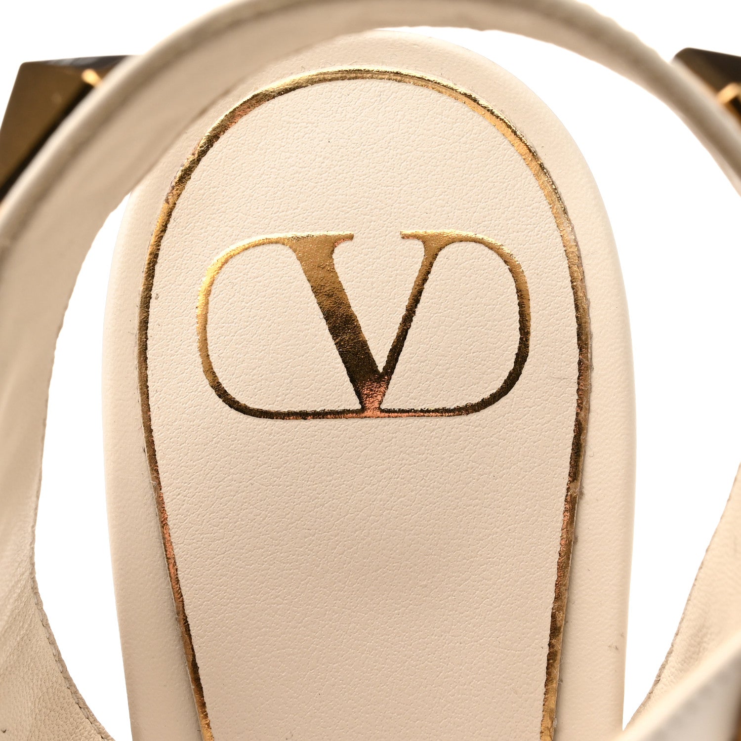 Valentino Garavani Calfskin Roman Stud 60mm Sandals 40 Light Ivory 7 of 8