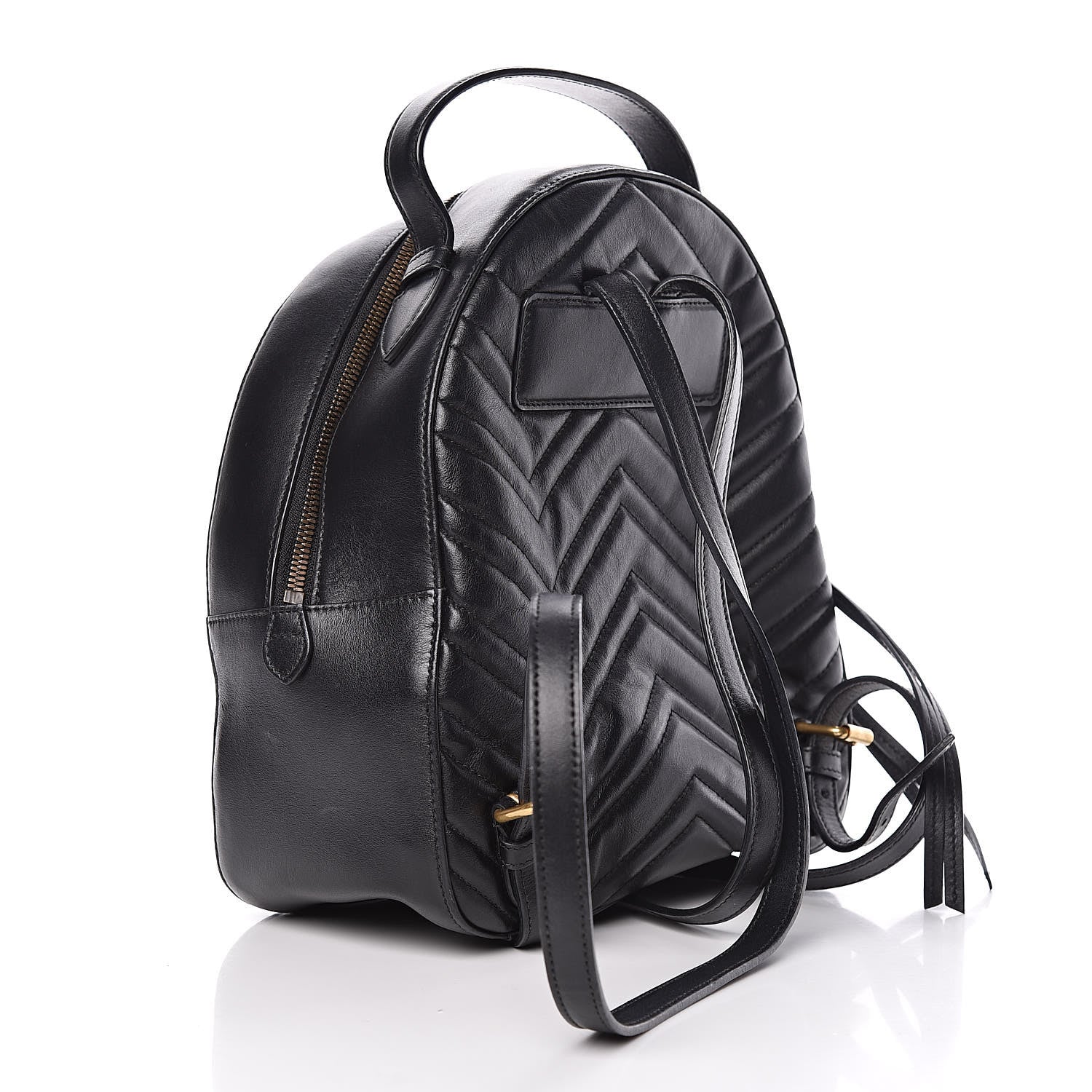Gucci Calfskin Matelasse GG Marmont Backpack Black 3 of 12