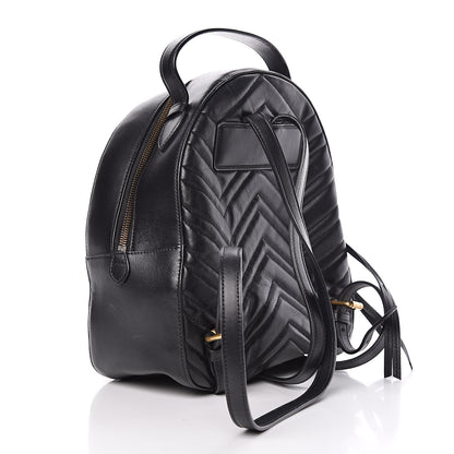 Gucci Calfskin Matelasse GG Marmont Backpack Black 3 of 12