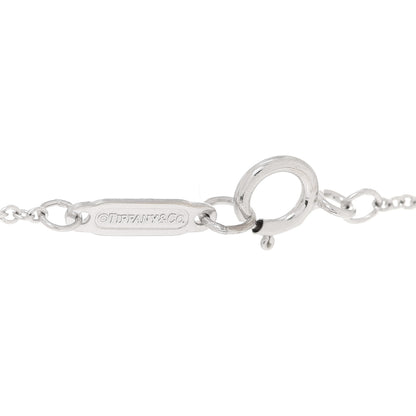 Tiffany 18K White Gold Diamond Medium Heart Key Pendant Necklace 4 of 7