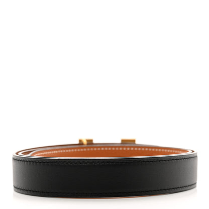 Hermes Swift Epsom 24mm Mini Constance H Belt 80 32 Black Gold 2 of 5