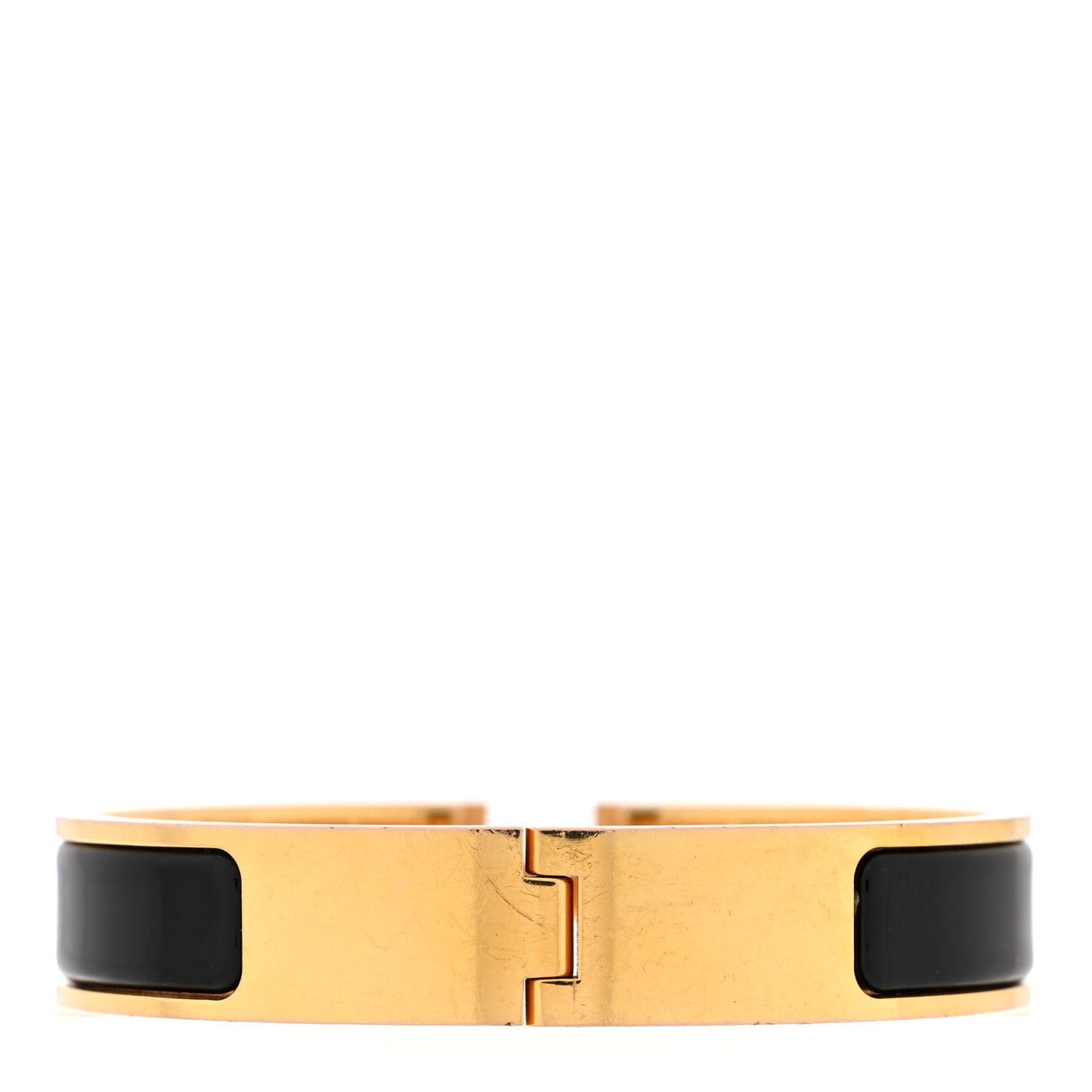 Enamel Narrow Clic Clac H Bracelet GM Black