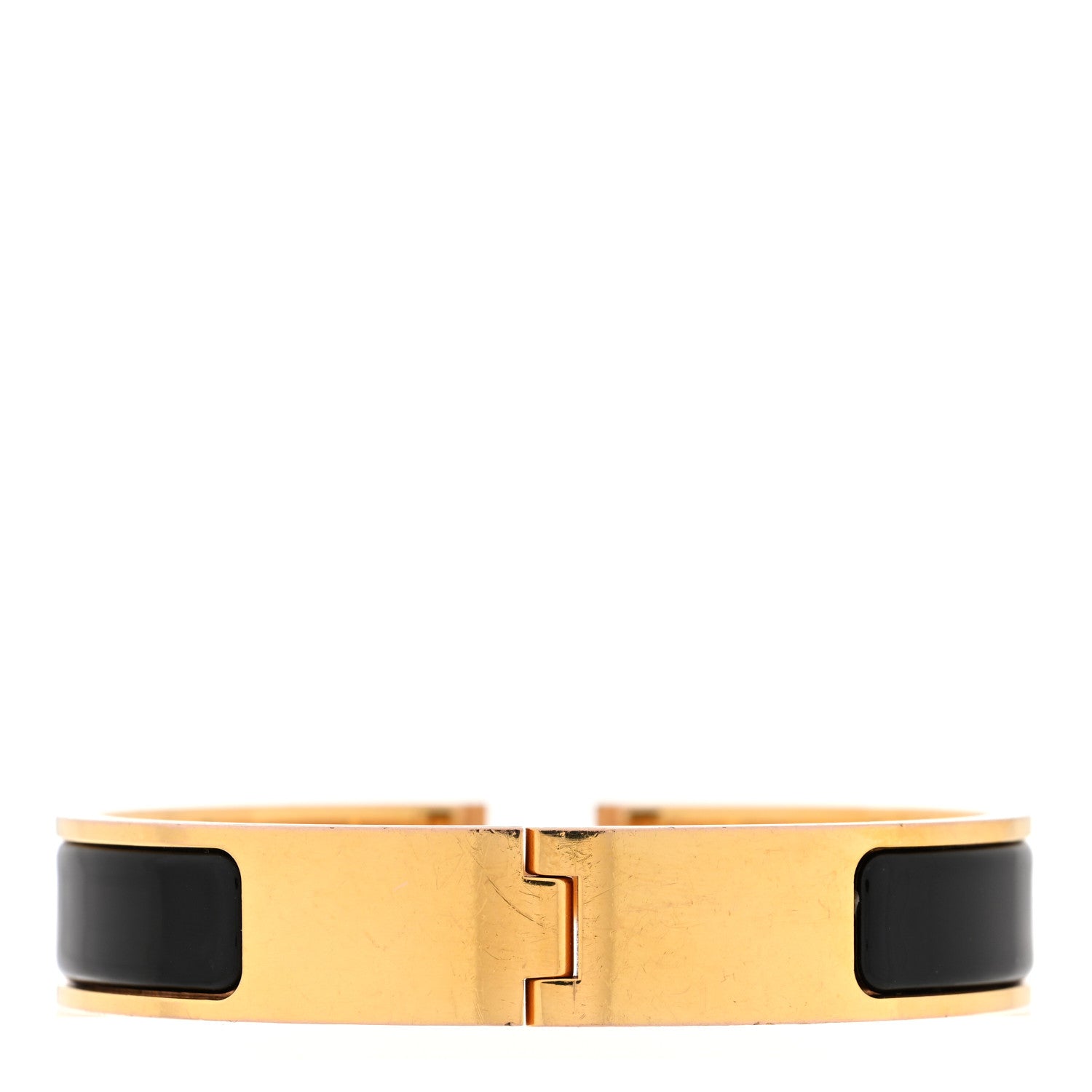 Hermes Enamel Narrow Clic Clac H Bracelet GM Black 3 of 5