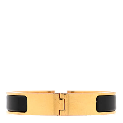 Hermes Enamel Narrow Clic Clac H Bracelet GM Black 3 of 5