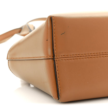 Fendi Vitello King Plexiglass Logo Embossed Mini By The Way Top Handle Boston Bag Caramello 9 of 10