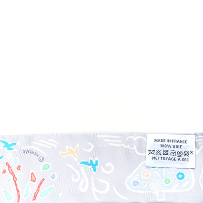 Hermes Silk Isola Di Primavera Twilly Gris Perle Grenadine 3 of 3