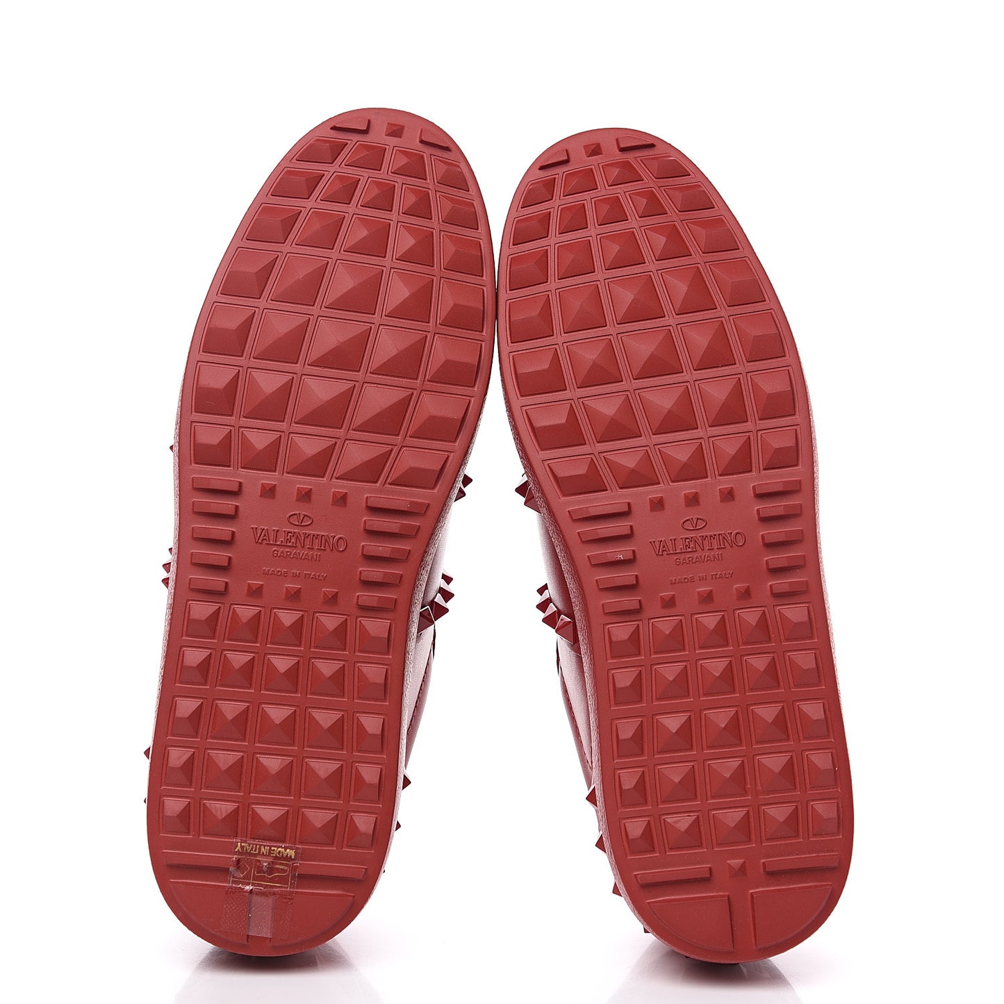Calfskin Rockstud Untitled Open Sneakers 37.5 Red