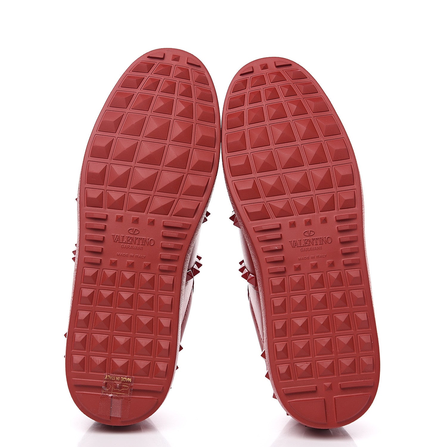 Valentino Garavani Calfskin Rockstud Untitled Open Sneakers 37.5 Red 7 of 8
