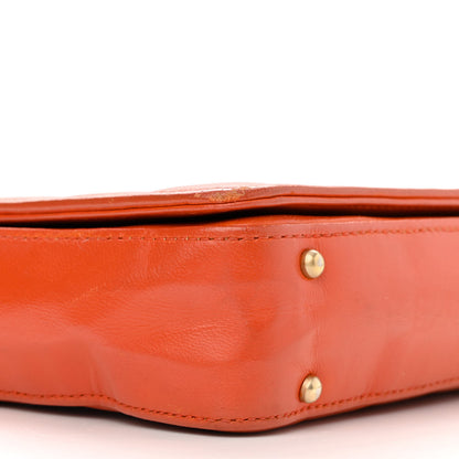 Chanel Lambskin Quilted CC Chocolate Bar Flap Orange 10 of 16
